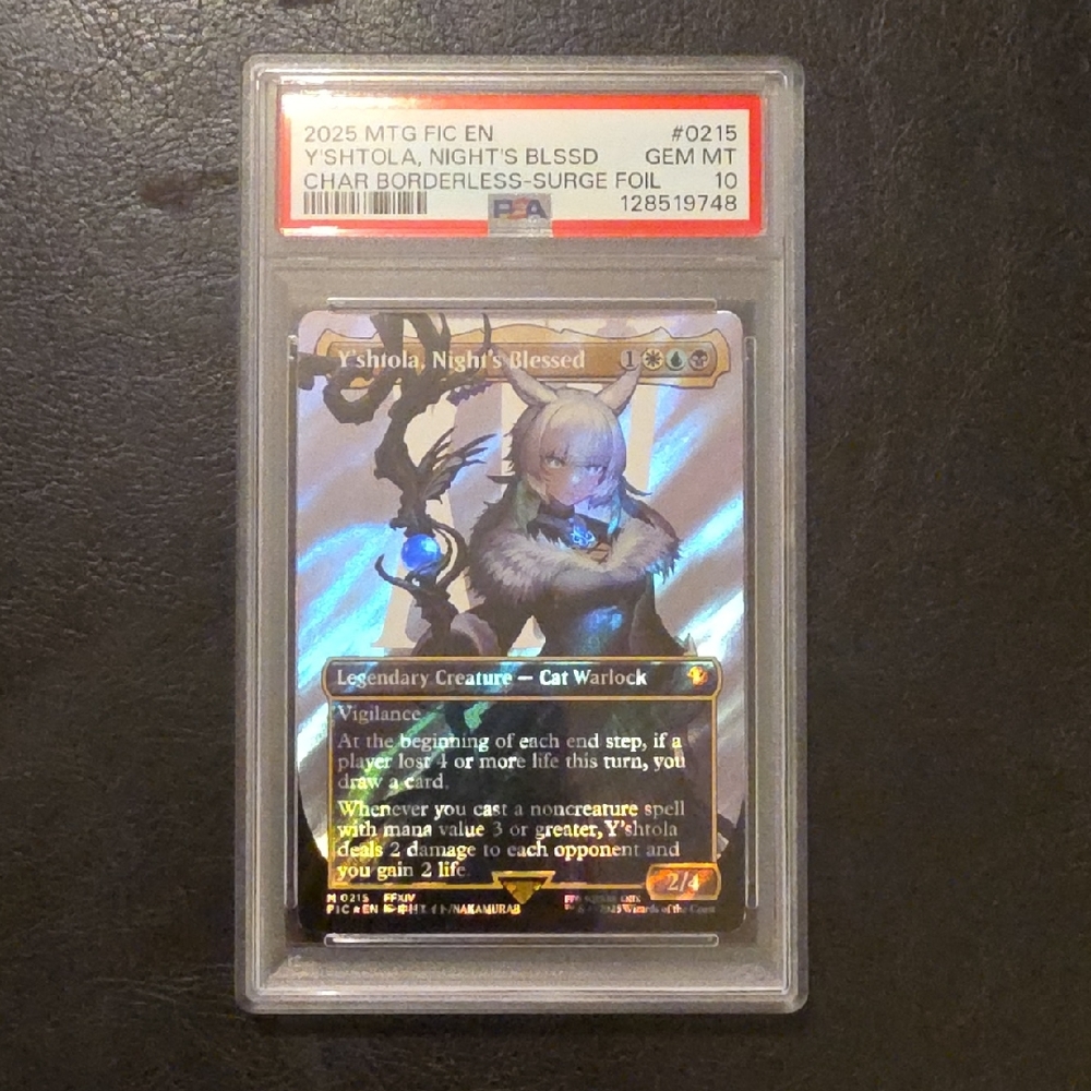 2025 MTG Y'shtola, Night's Blessed CHAR Borderless Surge-foil PSA GEM MT 10